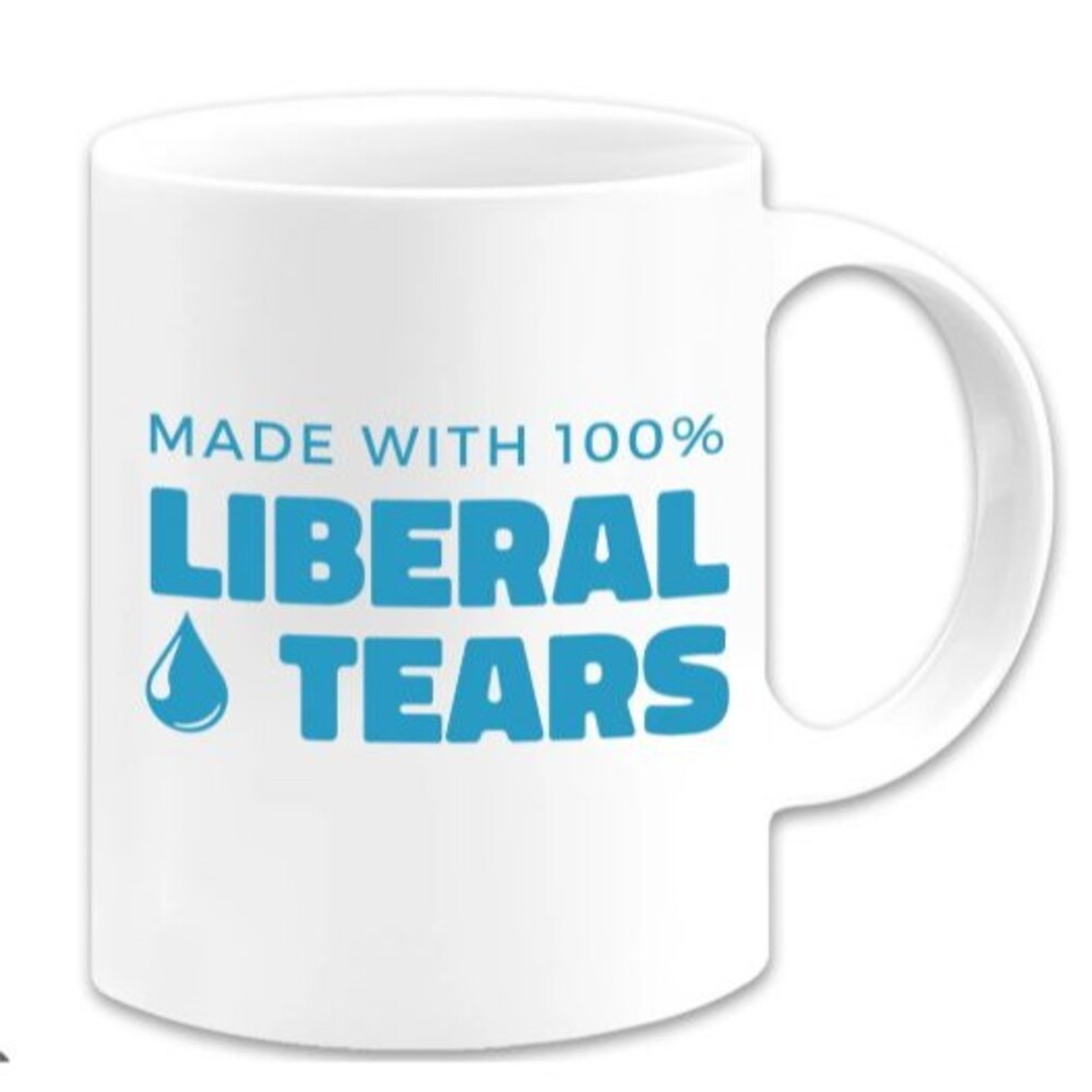 Made With 100% Liberal Tears Donald Trump 2024 Coffee Mug 11oz Funny Cup